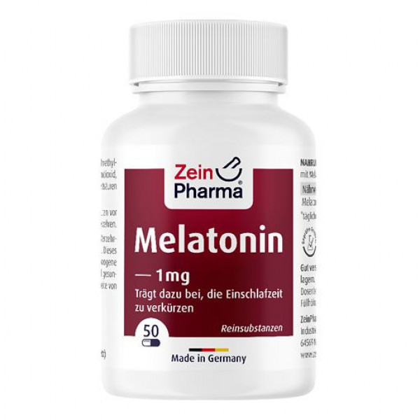 Пищевая добавка с мелатонином MELATONIN KAPSELN 1 mg 50 шт Zein Pharma Пищевая добавка с мелатонином MELATONIN KAPSELN 1 mg 50 шт Zein Pharma